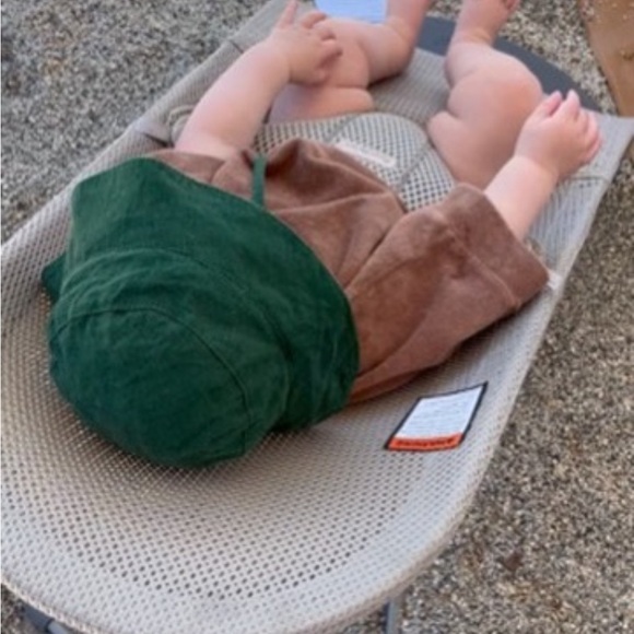 Mabo baby 6m linen green Bucket Hat - Picture 2 of 9